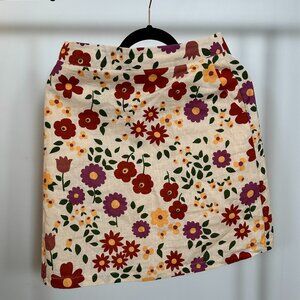Princess Highway x Modcloth - Highway Floral Mini Skirt - Cream - Size 10 (AU)